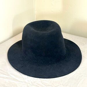 Vintage Artel Fur Blend Felt Hat – Black Wide Brim, Classic Western/Dress Style